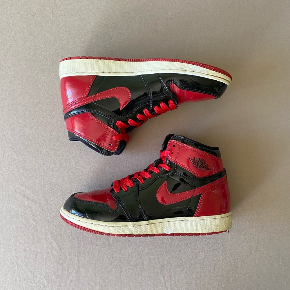 Jordan Men’s High Top Sneakers in Red and Black